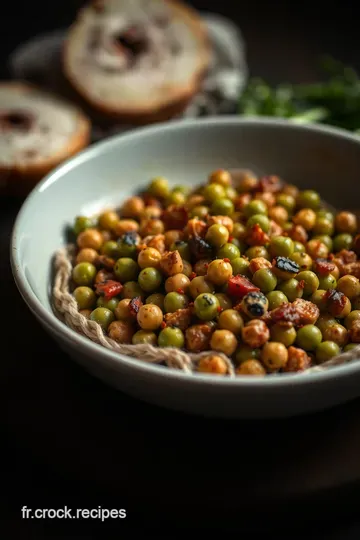 Pois chiches grillés à la méditerranéenne presentation
