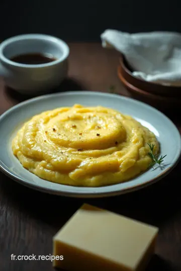 Polenta Crémeuse à la Parmigiana presentation