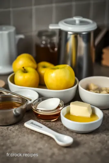 Pommes au Four Parfumées au Miel et Cannelle ingredients
