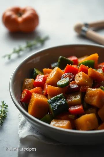 Quatre Sautées Savoureuses : Un Mélange de Légumes Colorés presentation