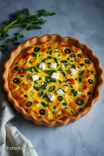 Quiche aux Épinards et Feta presentation