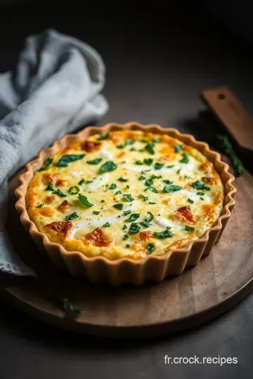 Quiche aux Épinards et Fromage de Chèvre presentation