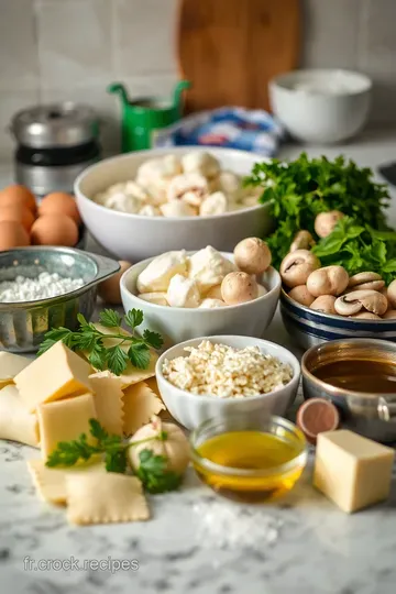 Ravioles Maison aux Champignons et Ricotta ingredients