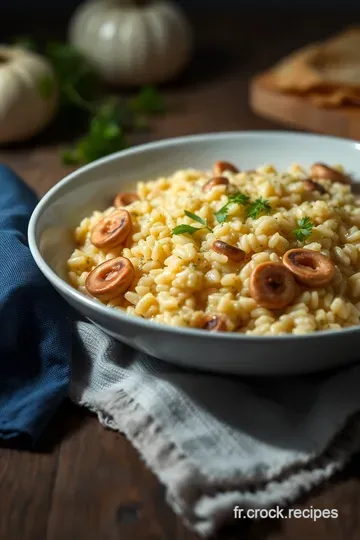 Risotto de Coquillettes Crémeux aux Champignons presentation