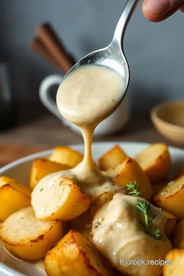 Sauce Crémeuse aux Herbes pour Pommes de Terre au Four presentation