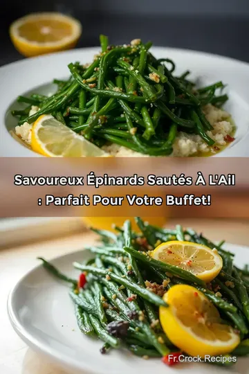 Savoureux Épinards Sautés à L' Ail : Parfait pour Votre Buffet!