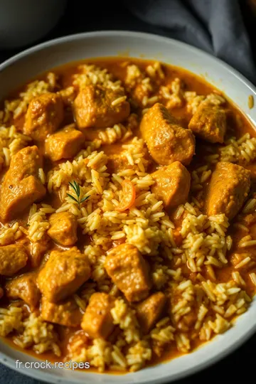 Savourez un Poulet au Curry Crémeux avec Riz Parfumé presentation