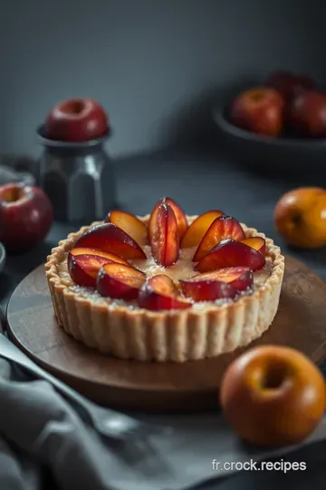 Tarte au Nectarine Paradisiaque presentation