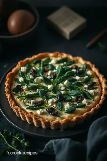 Tarte aux Épinards Fresques et Fromage de Chèvre presentation