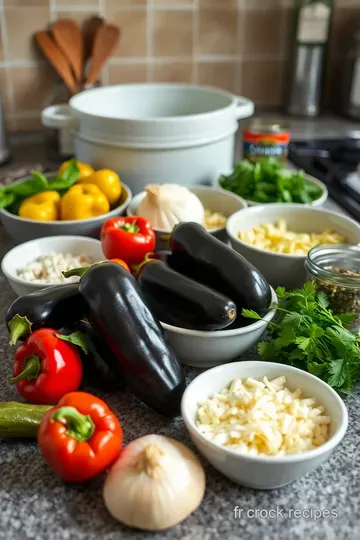 Tian de Poivrons et Aubergines du Sud de la France ingredients