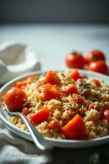 Tomates Farcies au Riz: Le Plat Réconfortant à la Française presentation