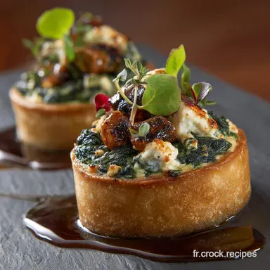 Barquettes rondes Ch&egrave;vre&Eacute;pinards Amusebouche &eacute;l&eacute;gant et facile Fiche recette