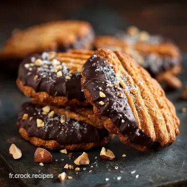 Biscuits nids chocolat et noisettes Recette sabl&eacute;e croquante et facile Fiche recette