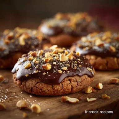 Biscuits nids chocolat et noisettes Recette sabl&eacute;e croquante et facile