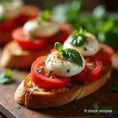 Bruschetta Facile &agrave; la Mozza Un Ap&eacute;ro Italien Ensoleill&eacute; Fiche recette