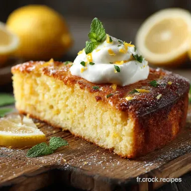 Cake L&eacute;ger au Citron et Yaourt : Moelleux et Sans Beurre, Recette Facile Fiche recette