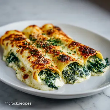 Cannellonis Ricotta &Eacute;pinards Gratin&eacute;s Maison pour 4 Personnes Fiche recette