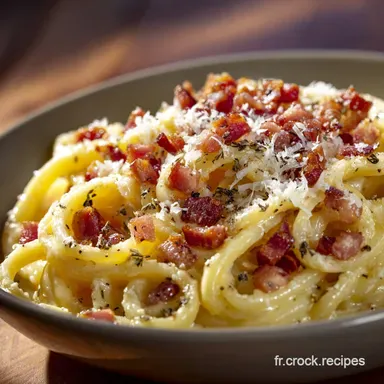 Carbonara de Pommes de Terre Cr&eacute;meuse Guanciale Pecorino Affin&eacute; Fiche recette