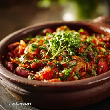 Chakchouka aux haricots rouges Recette v&eacute;g&eacute;tarienne facile et &eacute;conomique Fiche recette