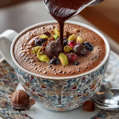 Chocolat Chaud Gourmet Velours Noir La Recette Style Salon de Th&eacute; Parisien Fiche recette