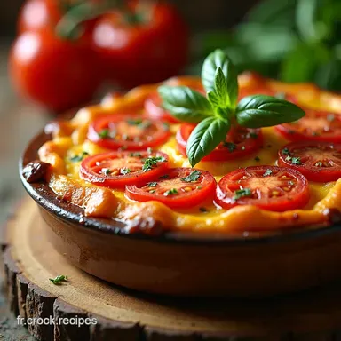 Clafoutis sal&eacute; Tomates Basilic Un rayon de soleil Proven&ccedil;al Fiche recette