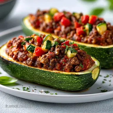 Courgettes Farcies &Agrave; La Viande Hach&eacute;e Fiche recette