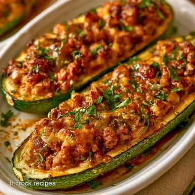 Courgettes Farcies Au Four au B&oelig;uf Hach&eacute; Fiche recette