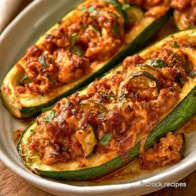Courgettes Farcies Au Four au B&oelig;uf Hach&eacute;