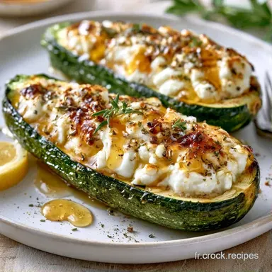 Courgettes Farcies Ch&egrave;vre Miel pour 2 Fiche recette