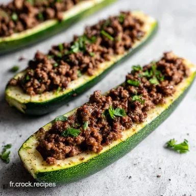 Courgettes Farcies L&eacute;g&egrave;res pour 4