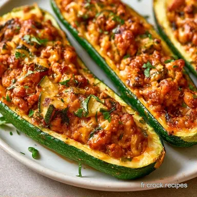 Courgettes Farcies pour 4 Personnes Fiche recette
