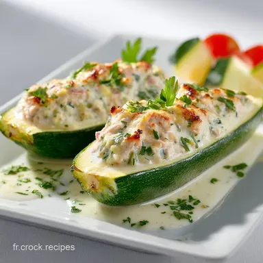 Courgettes Farcies au Thon et Fromage Frais : Recette L&eacute;g&egrave;re et Cr&eacute;meuse Fiche recette