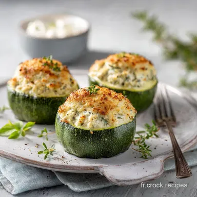 Courgettes Farcies au Thon et Fromage Frais : Recette L&eacute;g&egrave;re et Cr&eacute;meuse