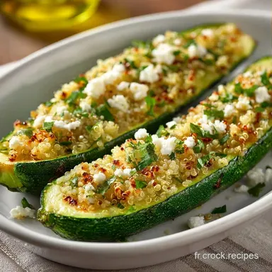 Courgettes Farcies V&eacute;g&eacute;tariennes Quinoa Fiche recette