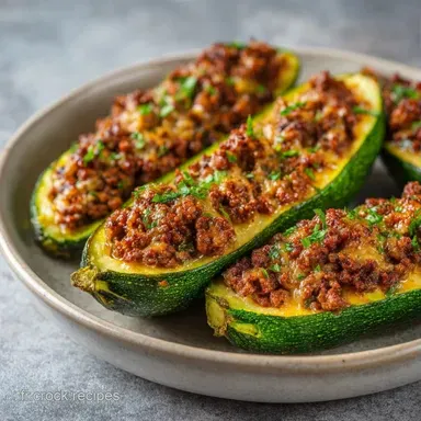 Courgettes Farcies Viande: 4 Portions Fiche recette