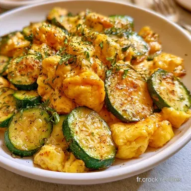 Courgettes Po&ecirc;l&eacute;es Aux &OElig;ufs en 17 Minutes