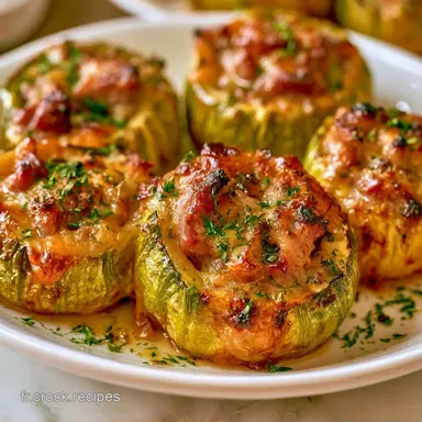 Courgettes Rondes Farcies pour 4 Personnes Fiche recette