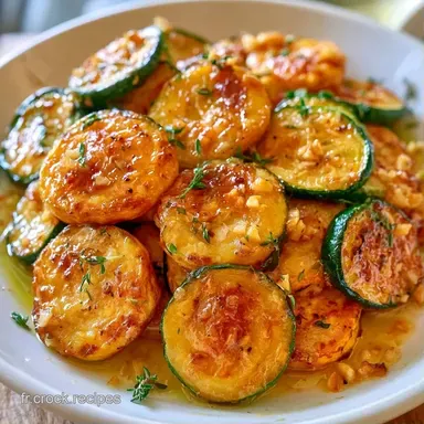 Courgettes R&ocirc;ties &agrave; l'Ail Fiche recette