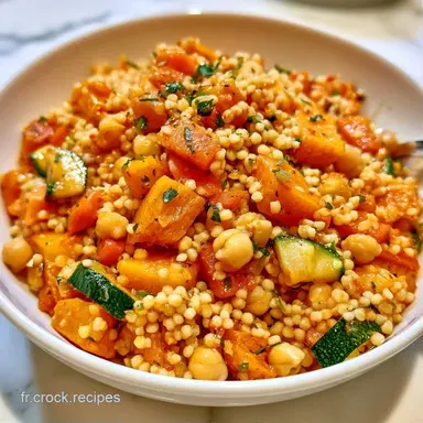 Couscous Aux L&eacute;gumes pour 4 Personnes Fiche recette