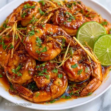 Recette Crevette Tha&iuml; Gingembre au Miel Fiche recette