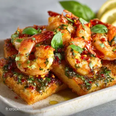 Crevettes au basilic en feuilles de brick croustillantes au citron - Parfaites