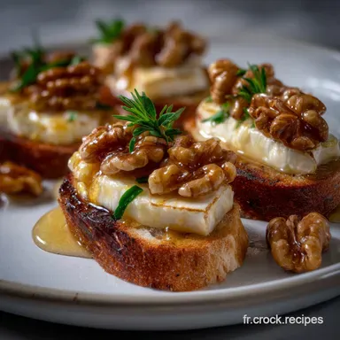 Crostini Au Brie Miel Noix Ap&eacute;ro Facile Et &Eacute;l&eacute;gant - Croustillant