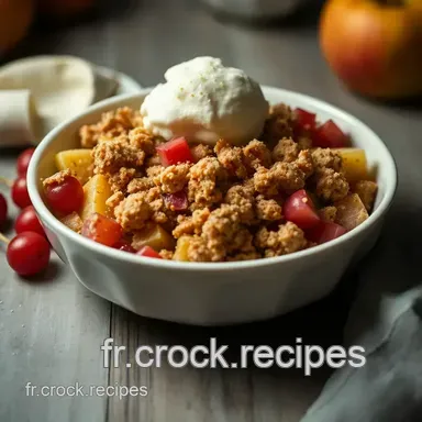 Crumble Pomme-Rhubarbe : La Recette Facile Pour Un Dessert Authentique Fiche recette