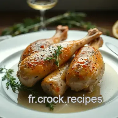 Cuisse de pintade recette : R&ocirc;tie au vin blanc et aux herbes