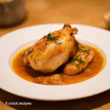 Cuisses de Poulet &agrave; lAil Cr&eacute;meux Fa&ccedil;on Bistro Facile Fiche recette