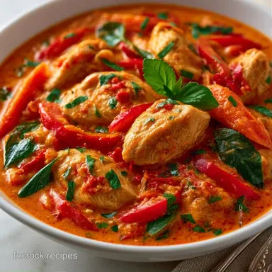 Curry Rouge de Poulet au Lait de Coco Fiche recette
