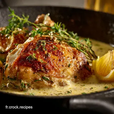 Poulet &agrave; la Sauce au Citron : Recette Bistro Facile et Cr&eacute;meuse