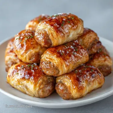 Feuillet&eacute; Saucisse Moutarde: 18 Pi&egrave;ces Fiche recette