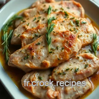 D&eacute;licieux et Facile &agrave; Cuisiner les Filets de Poulet Marin&eacute; aux Herbes Fiche recette