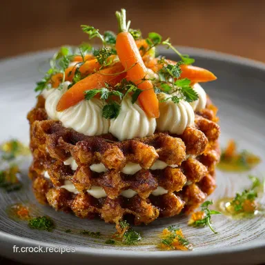 Gaufres &agrave; la Carotte Fa&ccedil;on Carrot Cake Moelleuses et Croustillantes Fiche recette